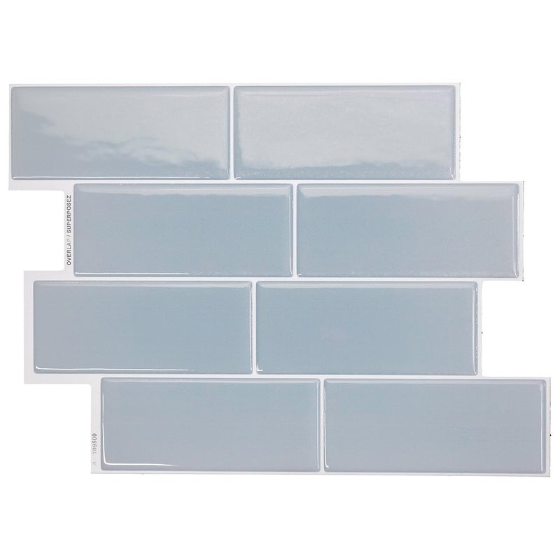 SMART TILES Peel and Stick Backsplash - 5 Sheets of 11.56"" x 8.38"" - 3D Adhesive Peel and Stick Tile Backsplash for Kitchen, Bathroom, Wall Tile - Image 1